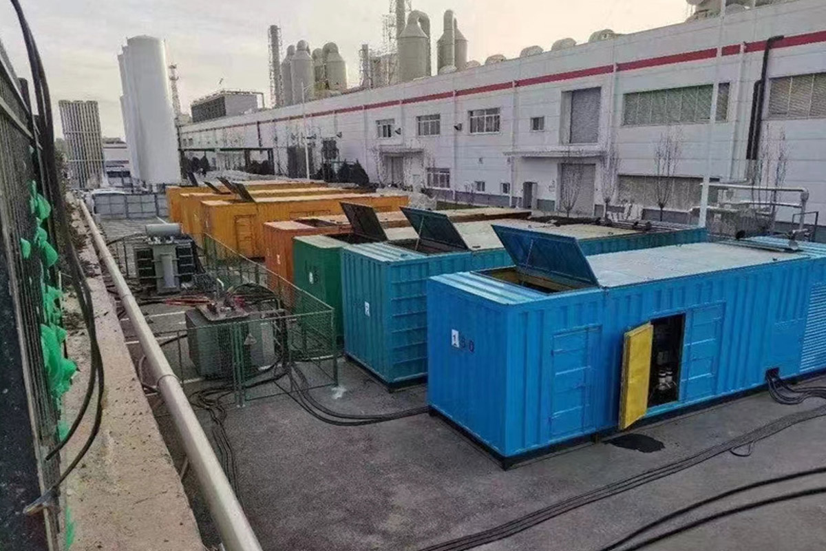 吉利发电机租赁施工现场
